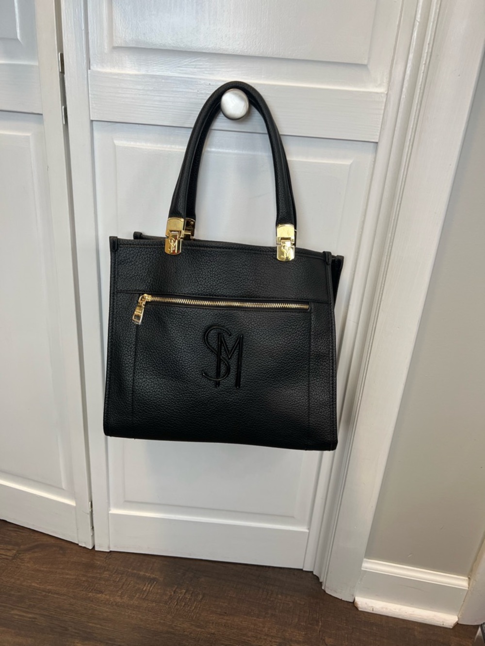 Steve Madden Barmann Tote Bag  with Gold Hardware - SM Logo